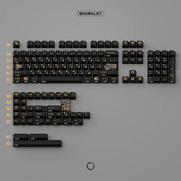 Custom Black Horse Keycaps - OLIVEKEYS
