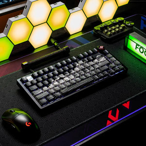 Close-up view of Everest PBT Night Keycaps showcasing their textured finish