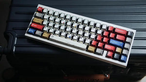 Top-down view of keyboard adorned with Multi Comics Styles PBT keycaps
