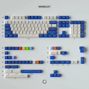 Custom EMO Blue PBT Keycaps - OliveKeys
