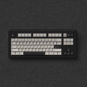 Custom Ink Wash Black & White Minimalist Keycaps - OliveKeys