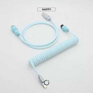 Ocean Blue Custom Handmade USB-C Cable - OliveKeys