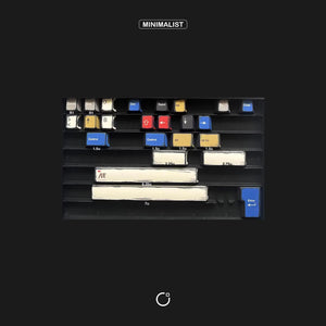 Close-up view of PBT keycaps showcasing colorful comic art and graphics.