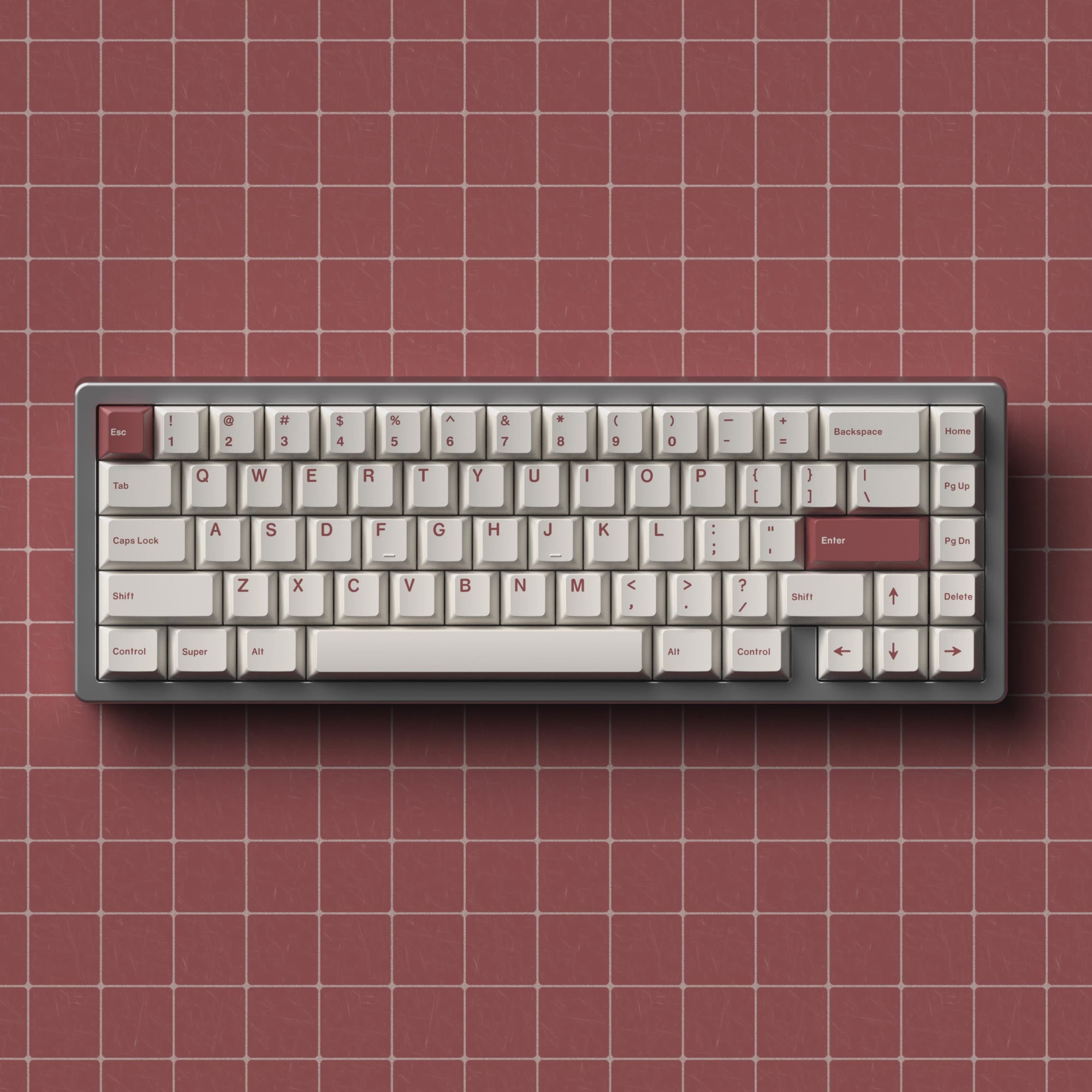 Custom Minimalist Red PBT Keycaps