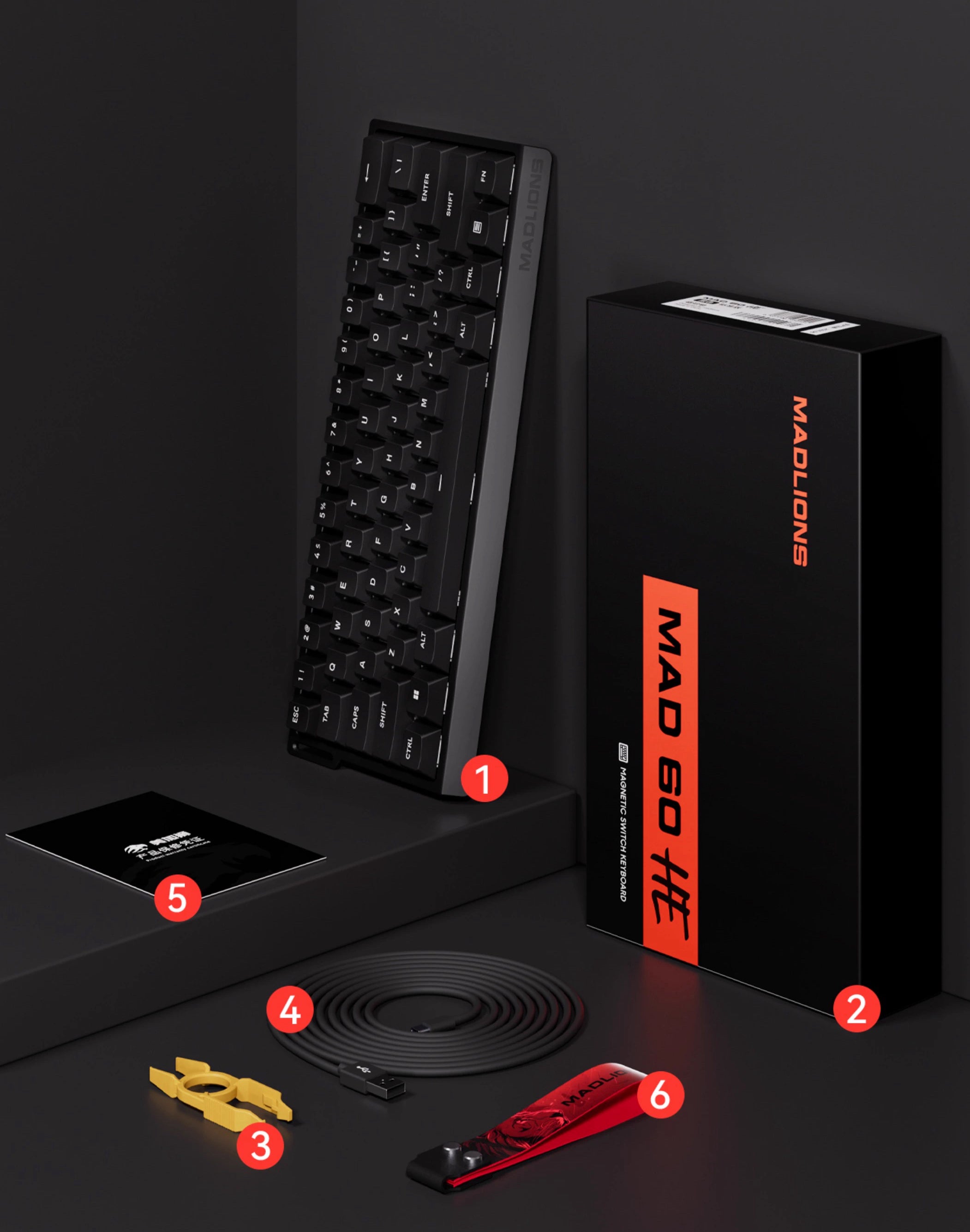 MAD60HE PRO RGB Mechanical Keyboard OliveKeys
