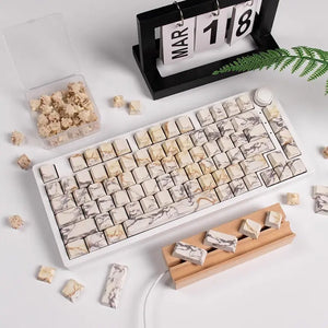 Marble PBT Keycaps - OliveKeys