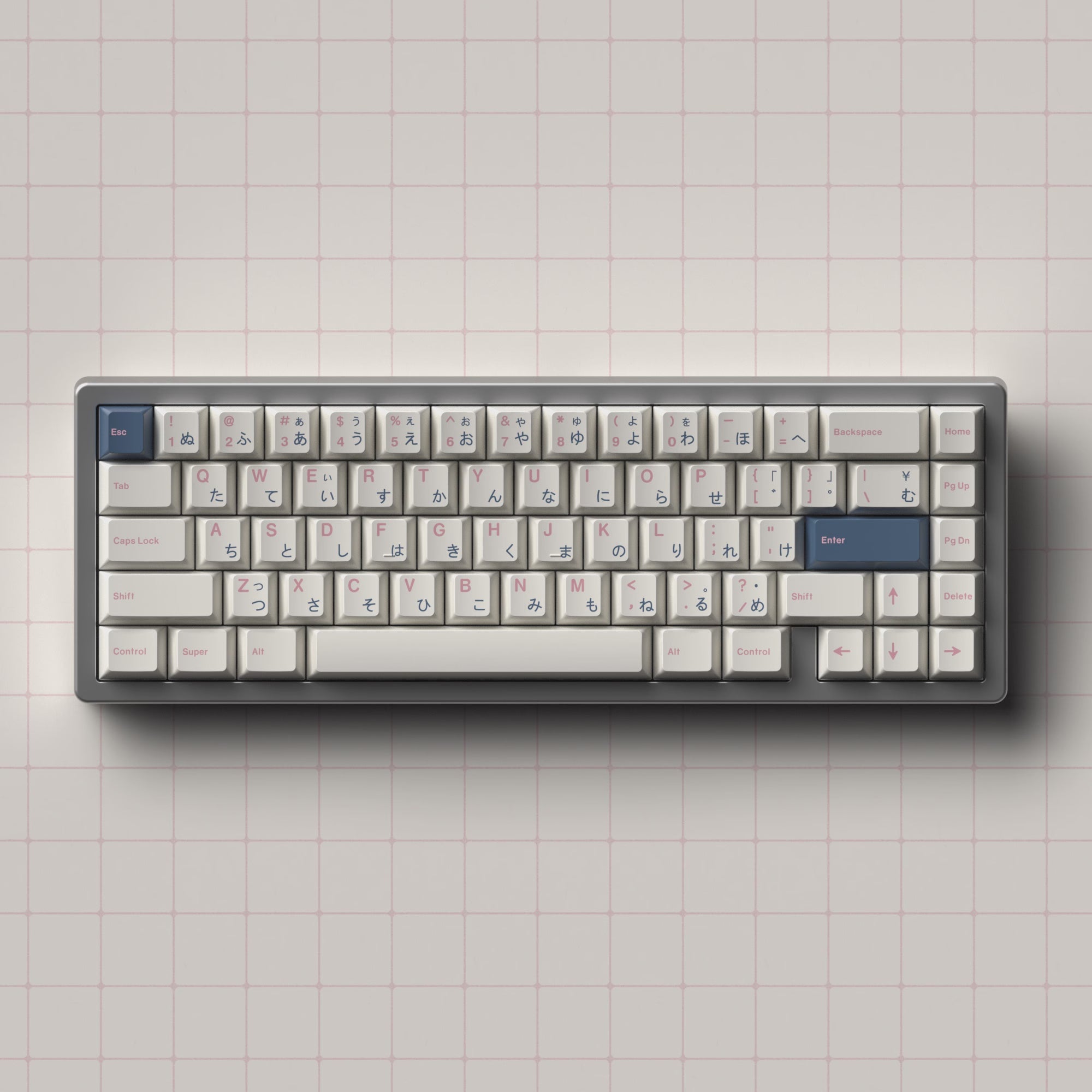 Custom Minimalist Blue PBT Keycaps