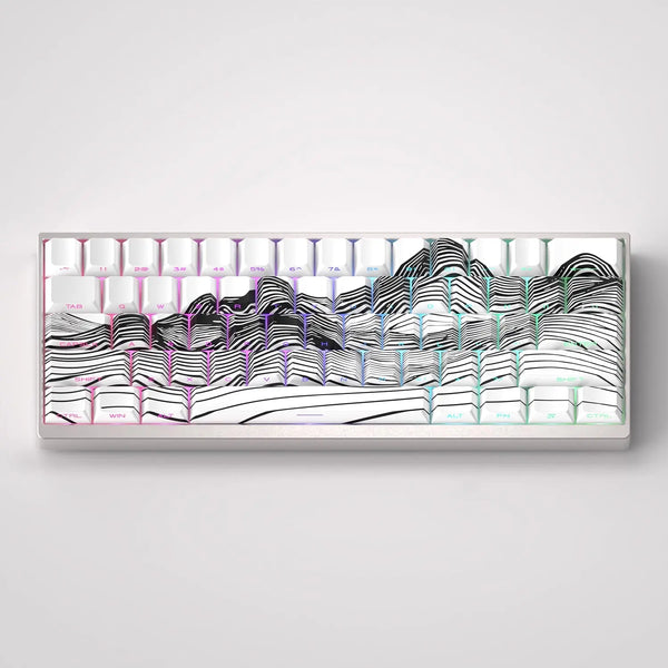  Side profile of Everest PBT Light Keycaps highlighting their durable construction