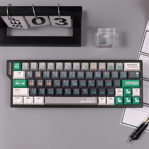 Side profile of Olive Chemical PBT Keycaps highlighting their durable construction