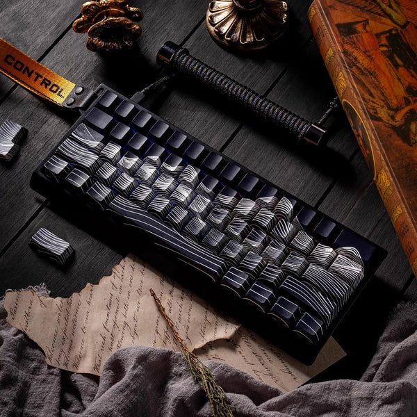 Detailed image of Everest PBT Night Keycaps with backlit compatibility