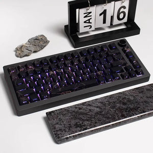 Marble Black PBT Keycaps - OliveKeys