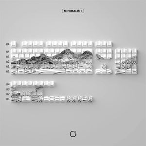 Everest PBT Light Keycaps featuring a sleek, dark design for mechanical keyboards