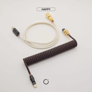 Brown Custom Handmade USB-C Cable - OliveKeys