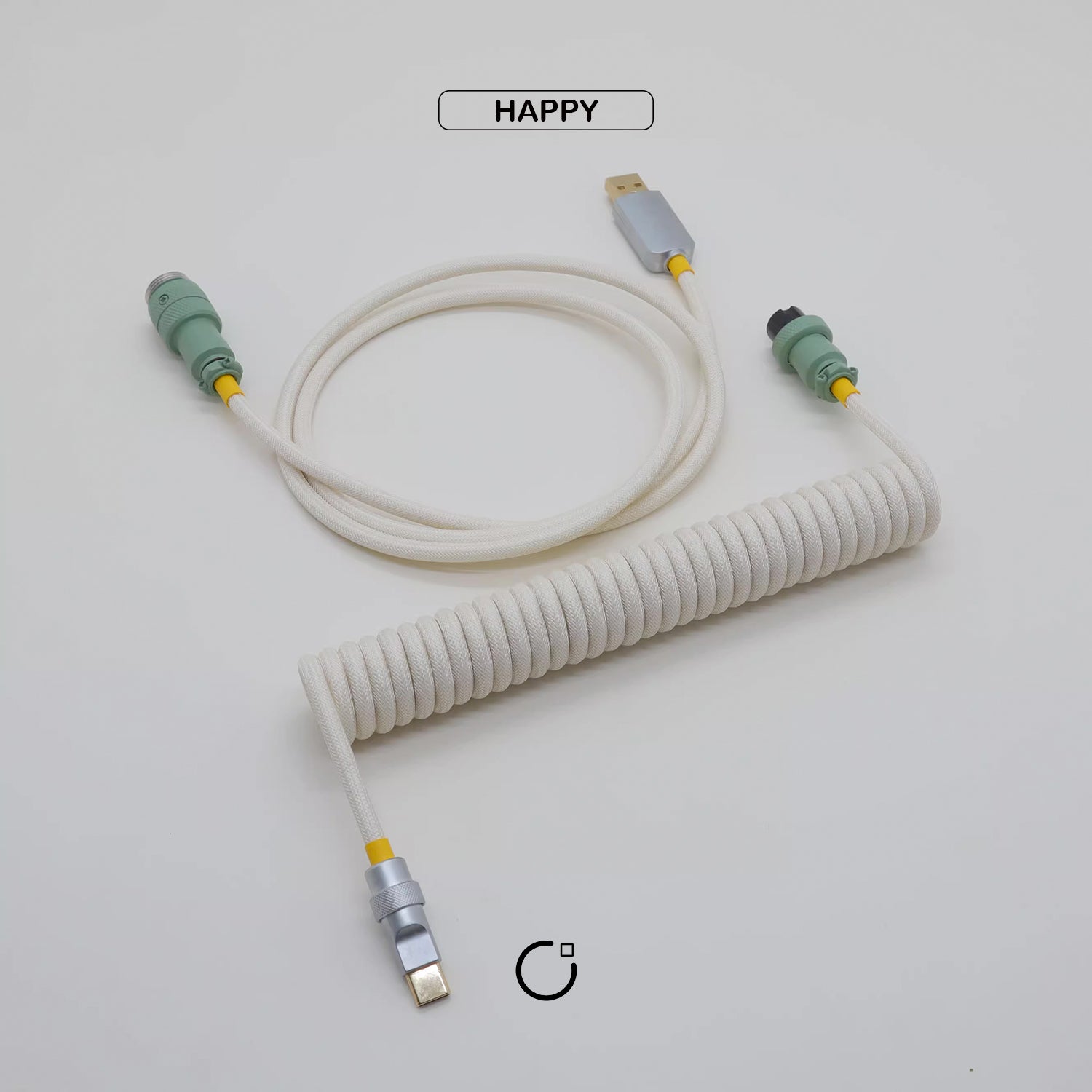 Cloud White Custom Handmade USB-C Cable