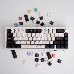 Custom EMO Black PBT Keycaps - OliveKeys