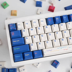 Custom EMO Blue PBT Keycaps - OliveKeys