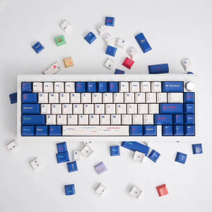 Custom EMO Blue PBT Keycaps - OliveKeys