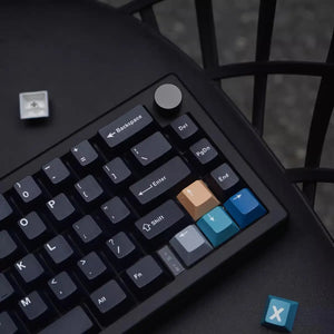 Custom Gradient Black PBT Keycaps - OliveKeys