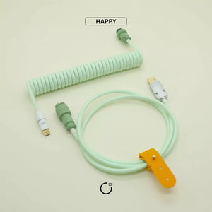 Green Tea  Custom Handmade USB-C Cable - OliveKeys