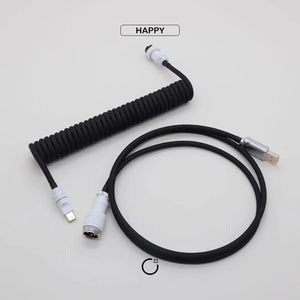Metal Black Custom Handmade USB-C Cable - OliveKeys